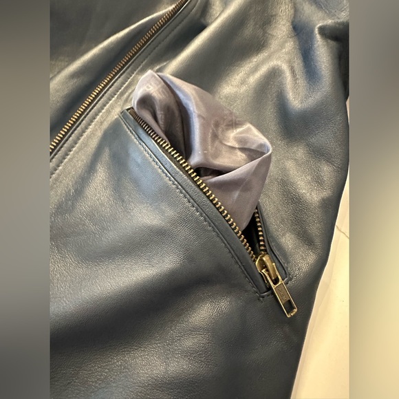 Dormeuil 💯% leather zip up jacket - Picture 6 of 7